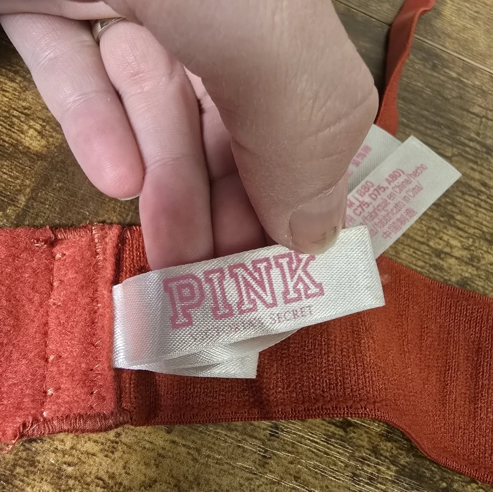 Pink VS orange unlined bralette women's size medium